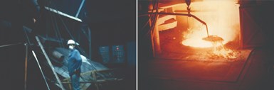 Inspection of a 13-ton Brown Boveri Induction furnace